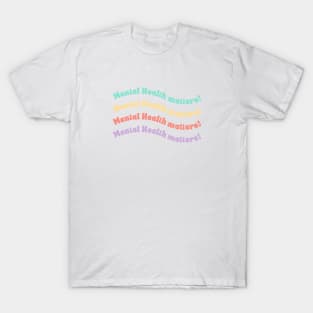 Mental Health Matters | Wavy Retro Peach Candy T-Shirt